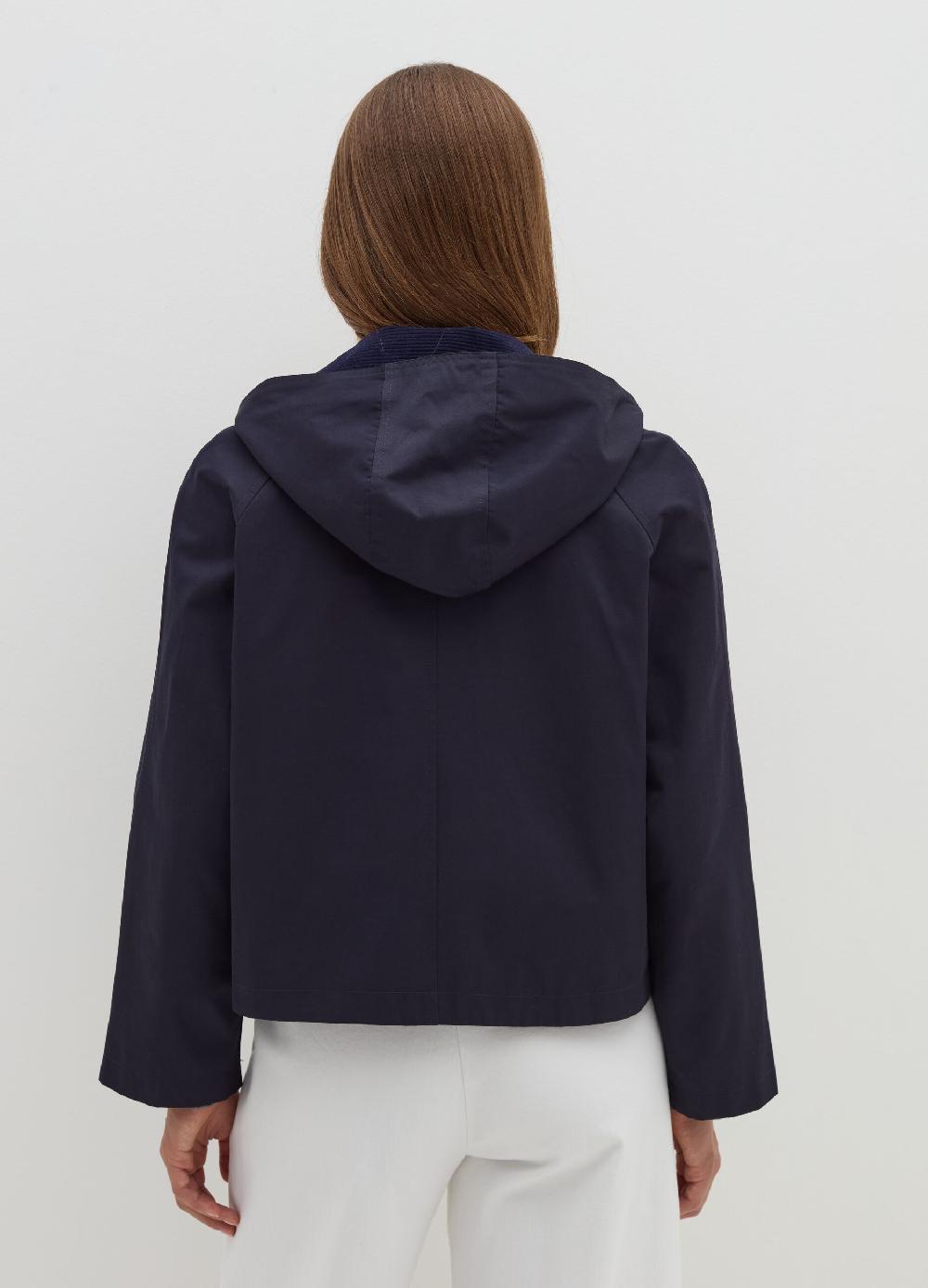 Stefanel Giacca Corta Con Colletto In Corduroy E Cappuccio