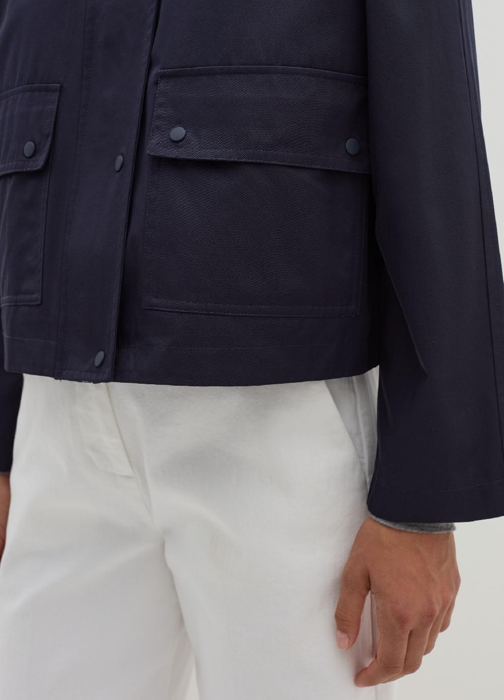 Stefanel Giacca Corta Con Colletto In Corduroy E Cappuccio