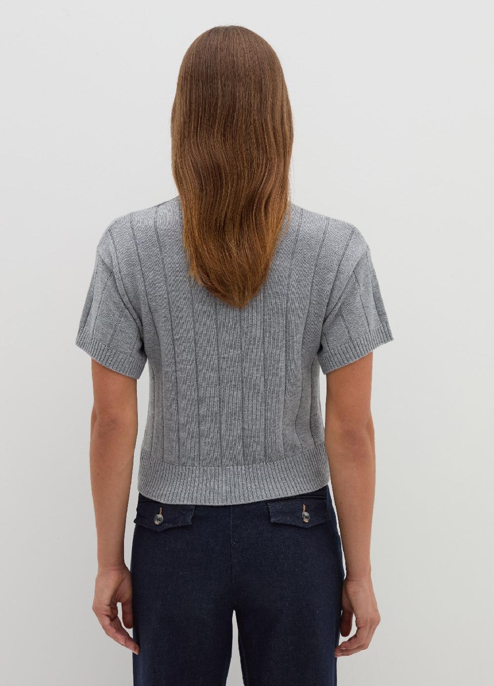 Stefanel Maglia A Maniche Corte In Lana Cotone E Cashmere