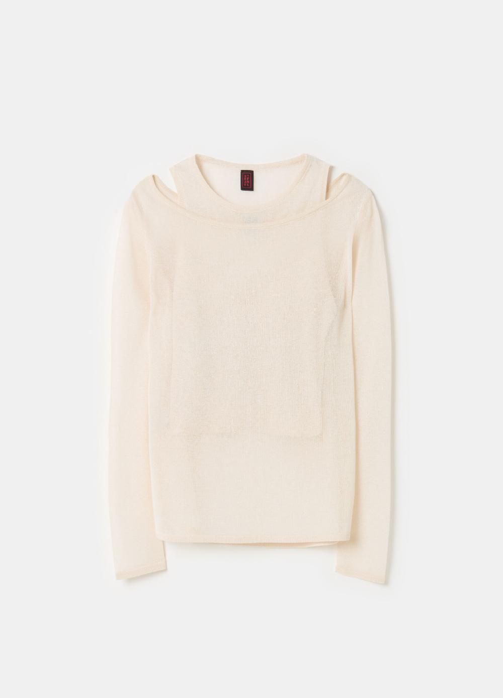 Stefanel Maglia Effetto Trasparenza A Maniche Lunghe