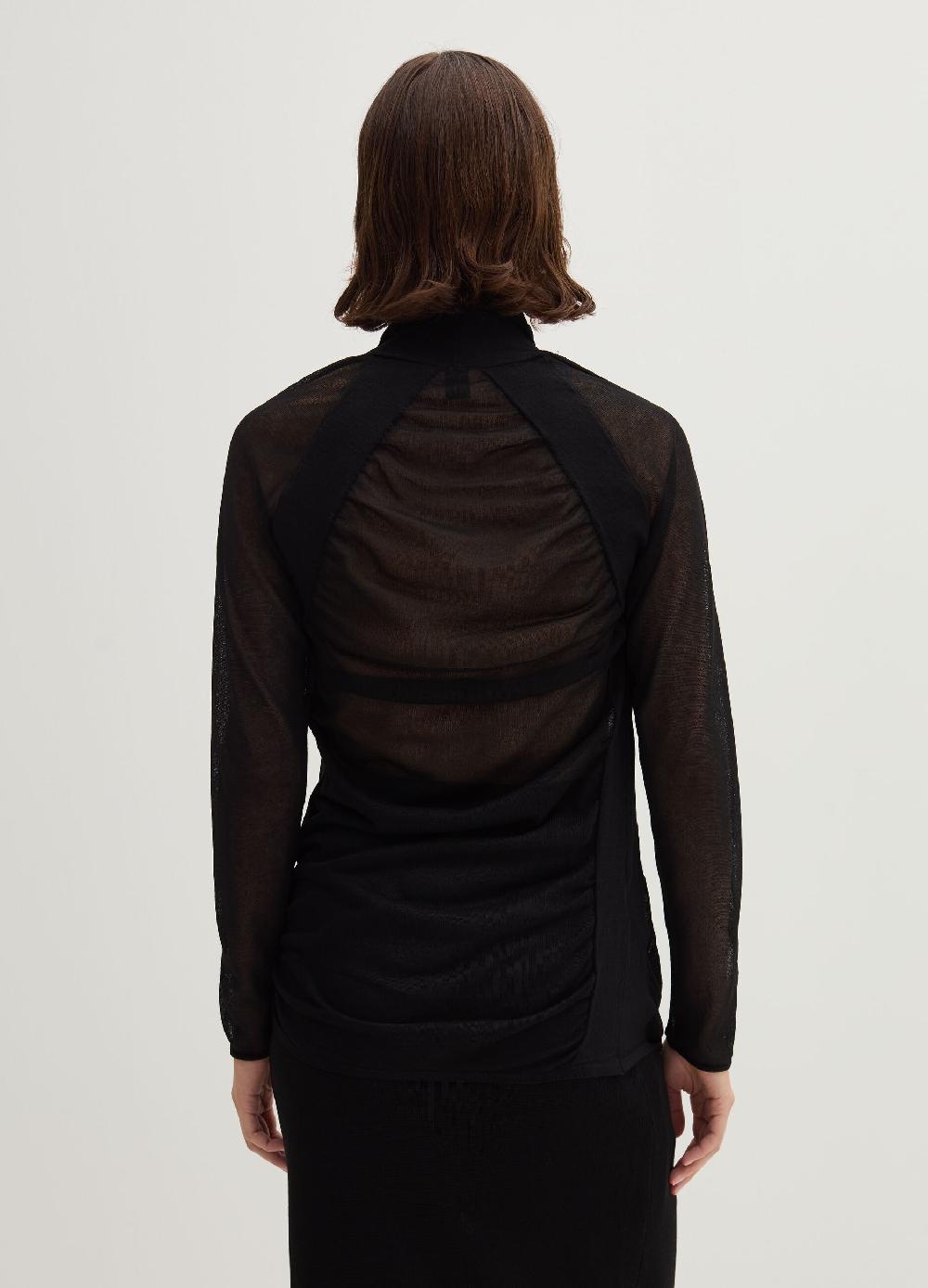 Stefanel Maglia Effetto Trasparenza Con Maniche Raglan