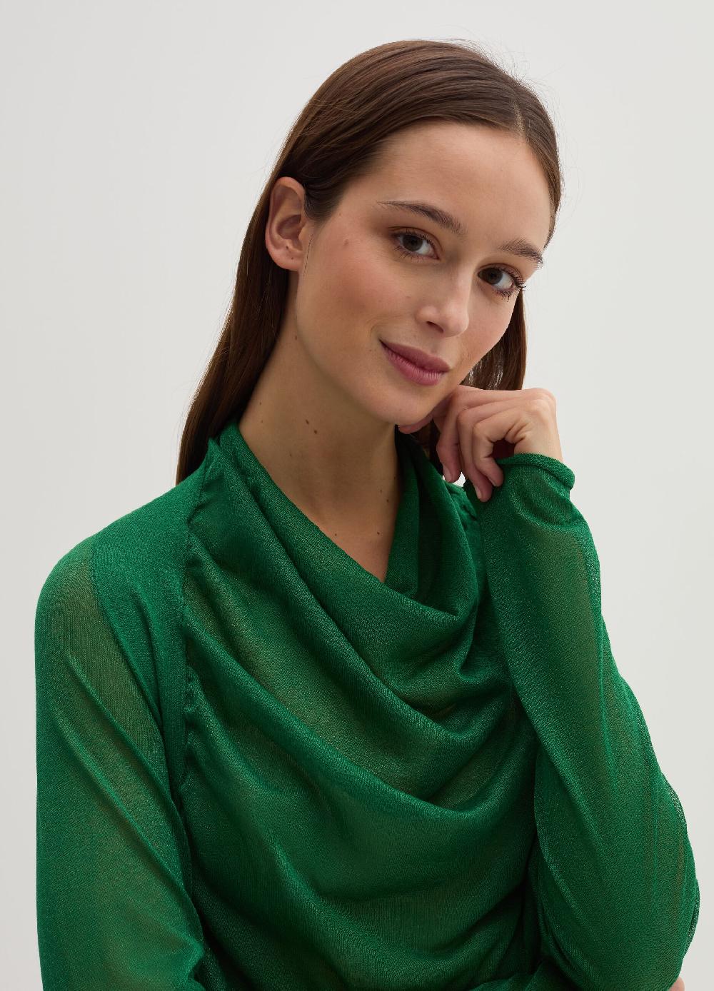 Stefanel Maglia Effetto Trasparenza Con Maniche Raglan