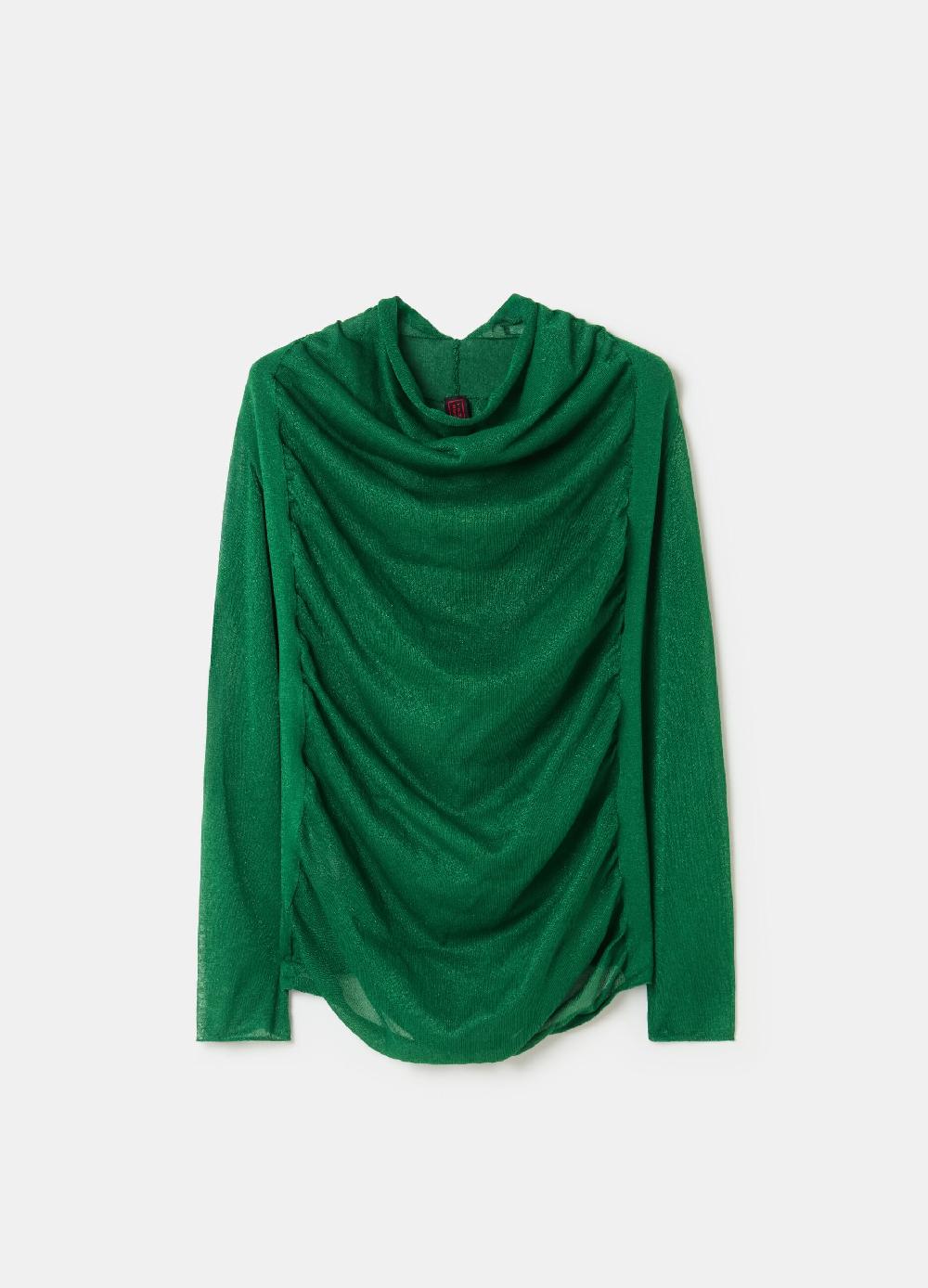 Stefanel Maglia Effetto Trasparenza Con Maniche Raglan