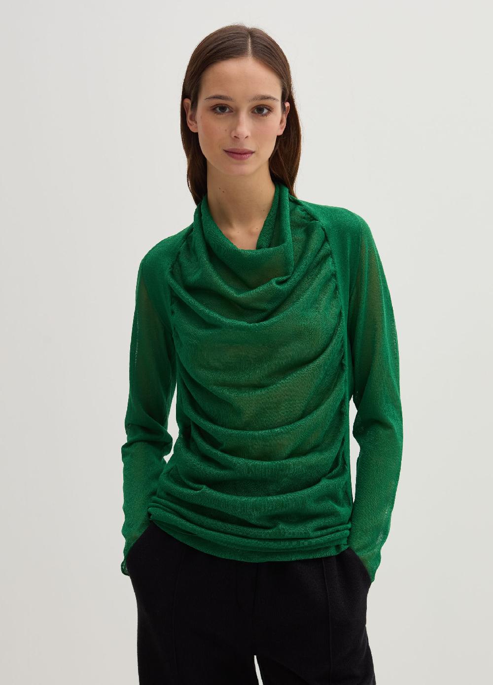 Stefanel Maglia effetto trasparenza con maniche raglan