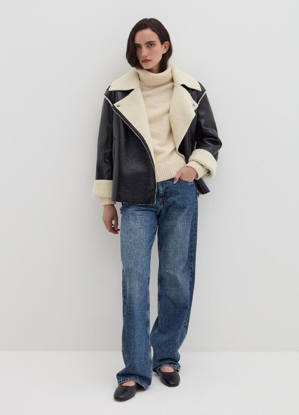 Stefanel Montone effetto lucido con interno in shearling