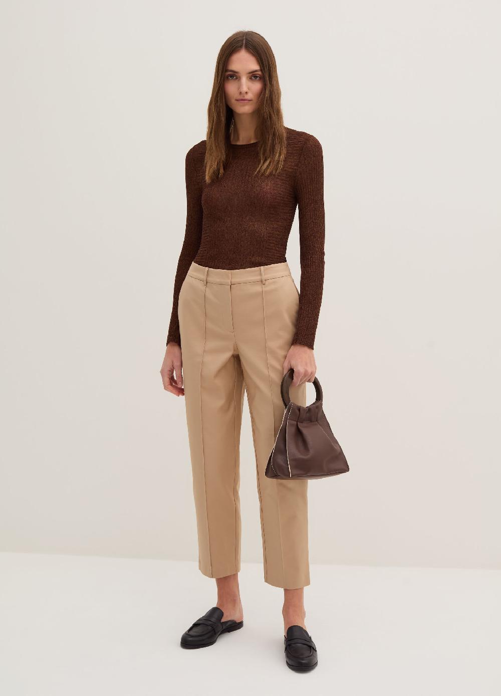 Stefanel Pantalone a sigaretta con cuciture in rilievo