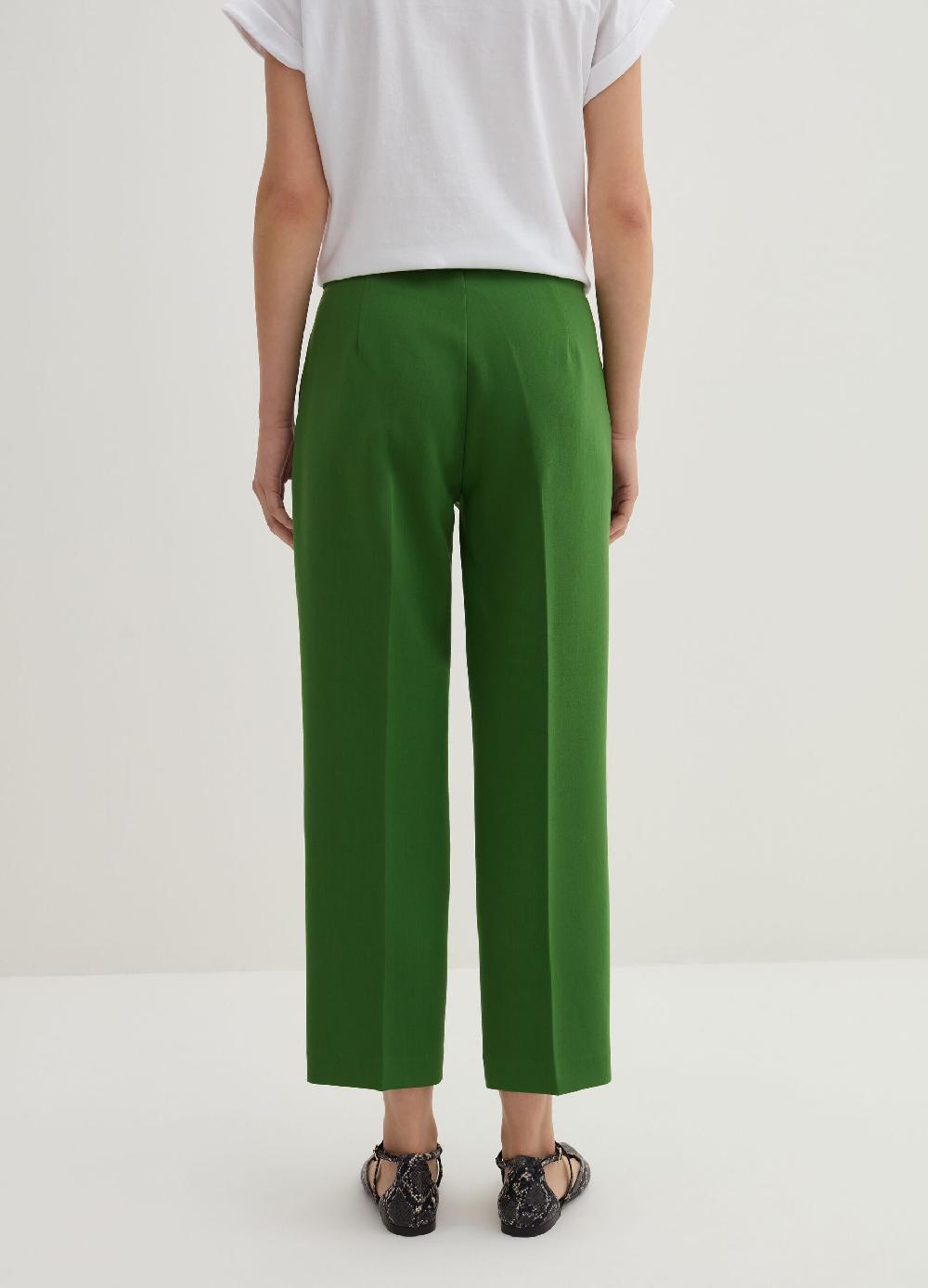 Stefanel Pantalone A Sigaretta Crop In Crêpe Doppia