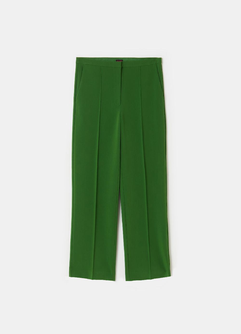 Stefanel Pantalone A Sigaretta Crop In Crêpe Doppia