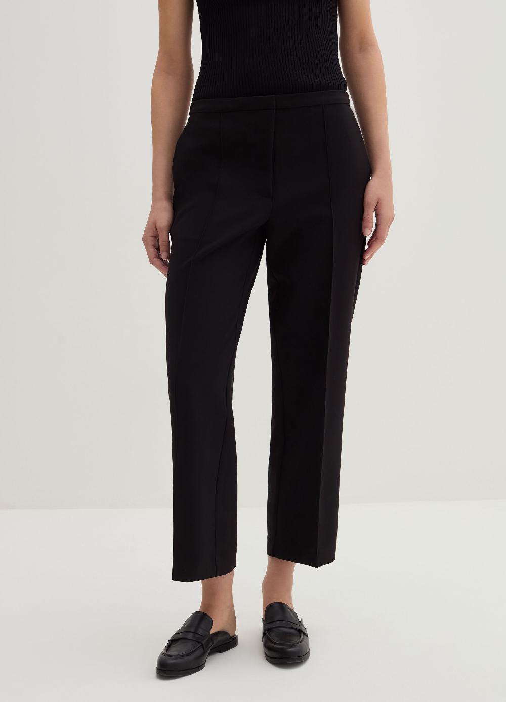 Stefanel Pantalone A Sigaretta Crop In Crêpe Doppia