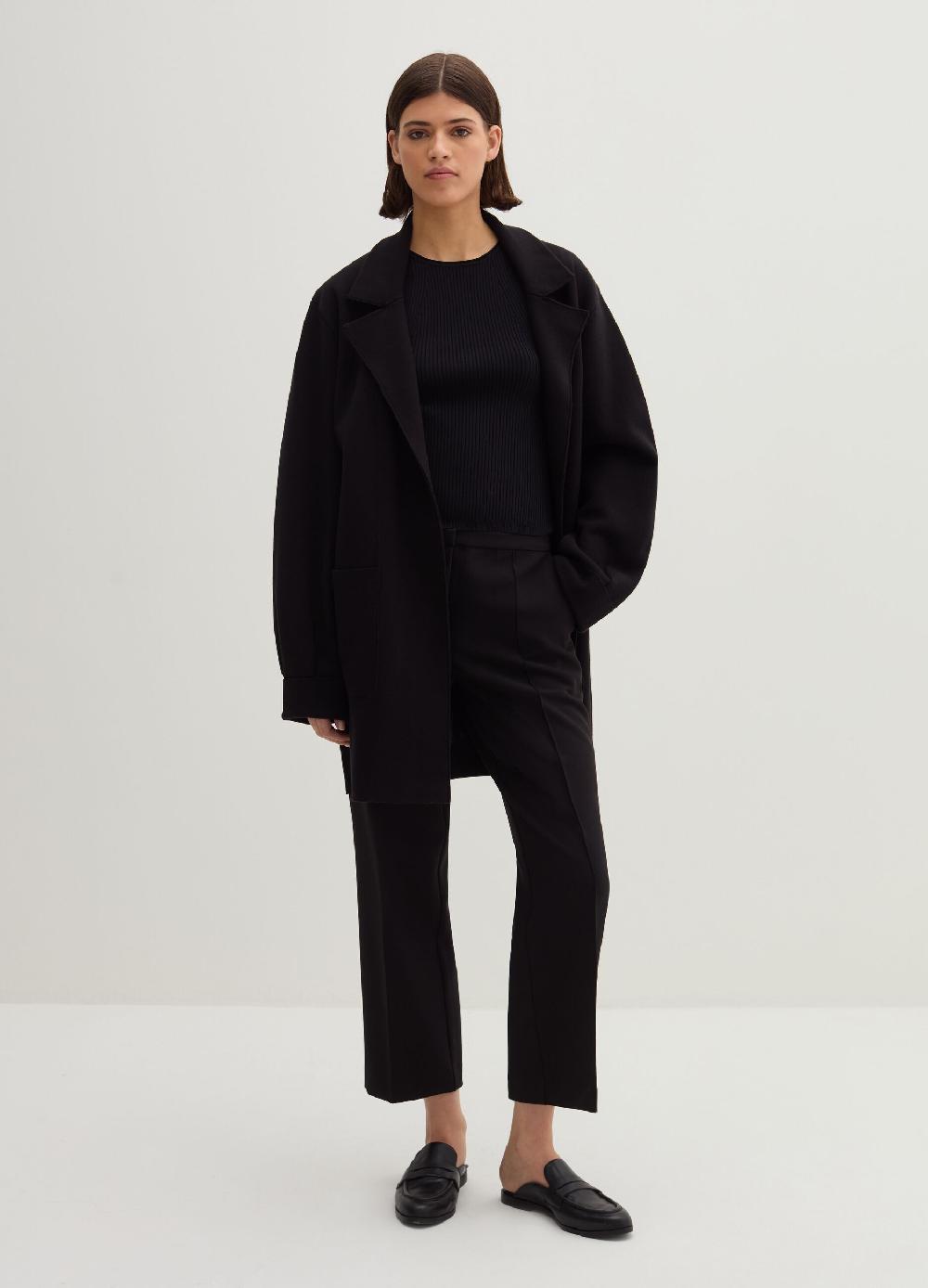 Stefanel Pantalone a sigaretta crop in crêpe doppia