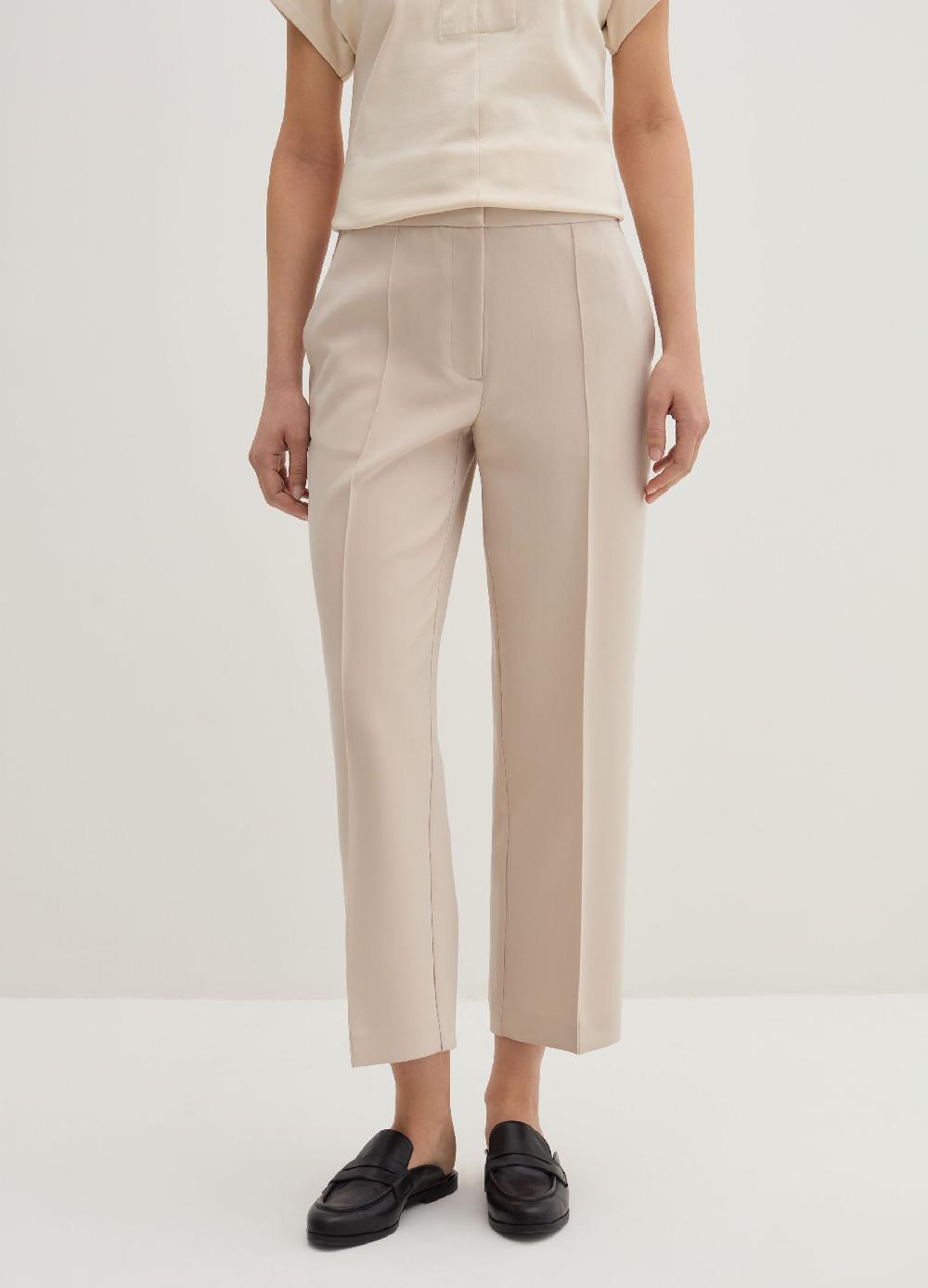 Stefanel Pantalone A Sigaretta Crop In Crêpe Doppia