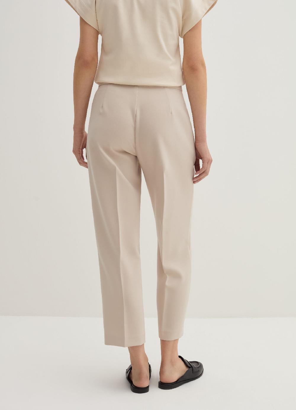 Stefanel Pantalone A Sigaretta Crop In Crêpe Doppia