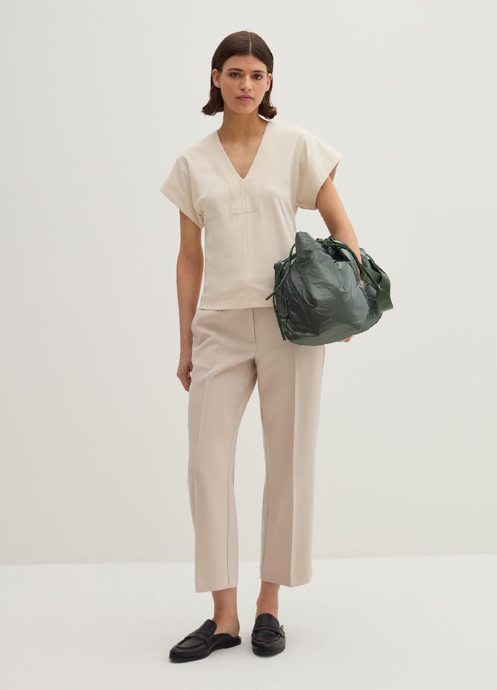 Stefanel Pantalone a sigaretta crop in crêpe doppia