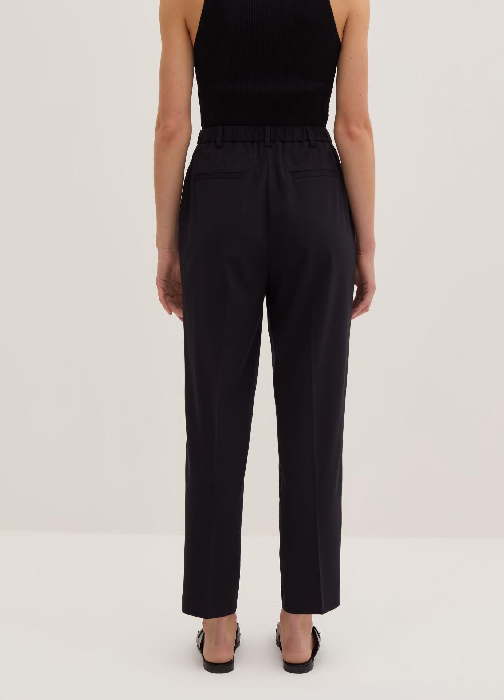 Stefanel Pantalone A Sigaretta In Gabardina Con Pinces