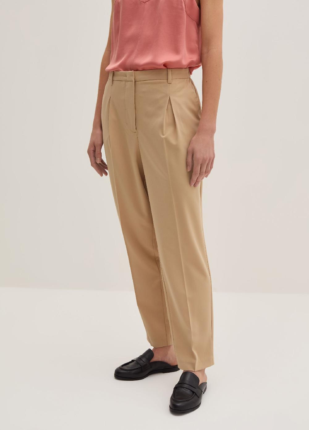 Stefanel Pantalone A Sigaretta In Gabardina Con Pinces