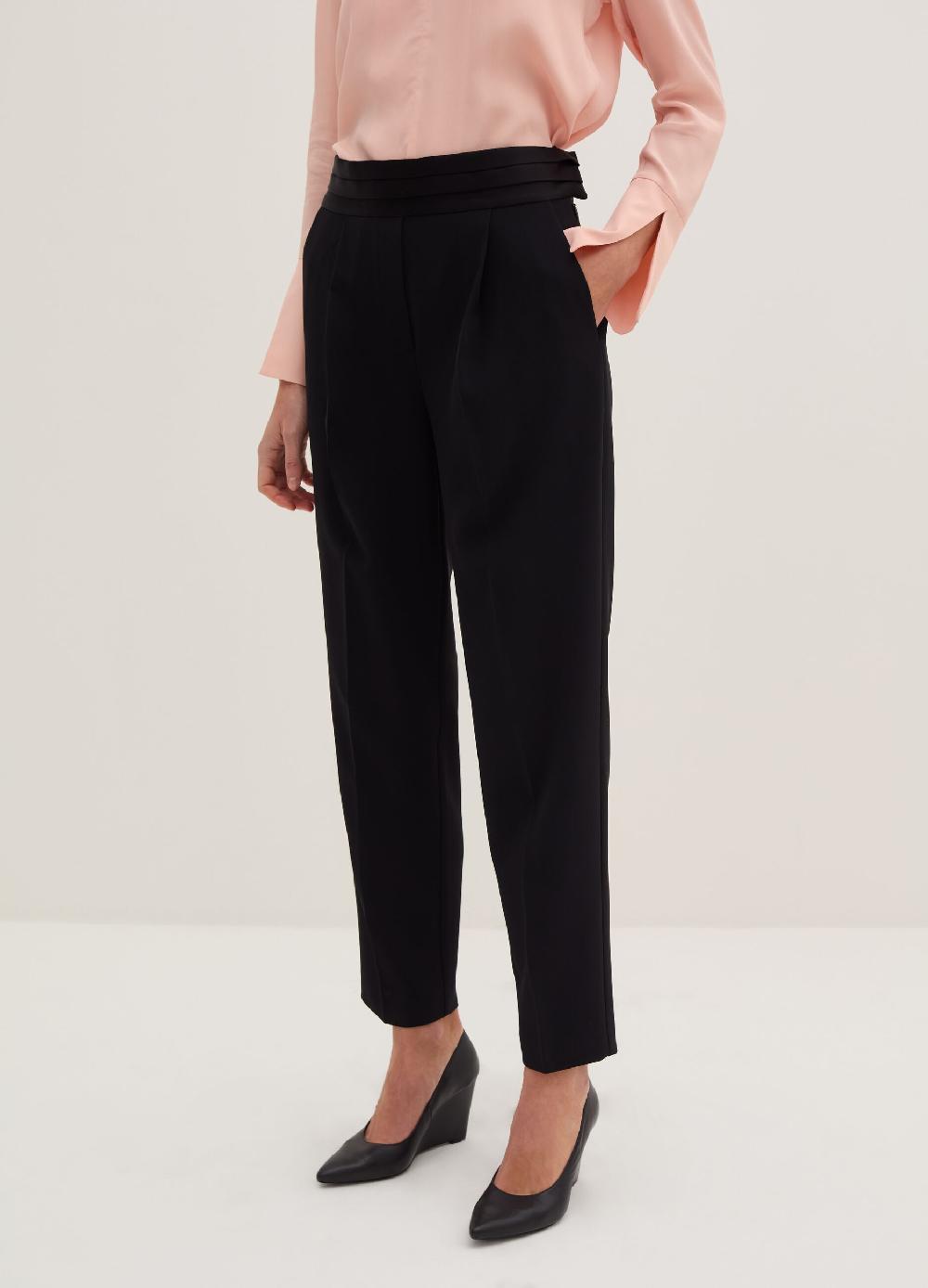 Stefanel Pantalone Ankle Straight Fit In Cadi Tecnico