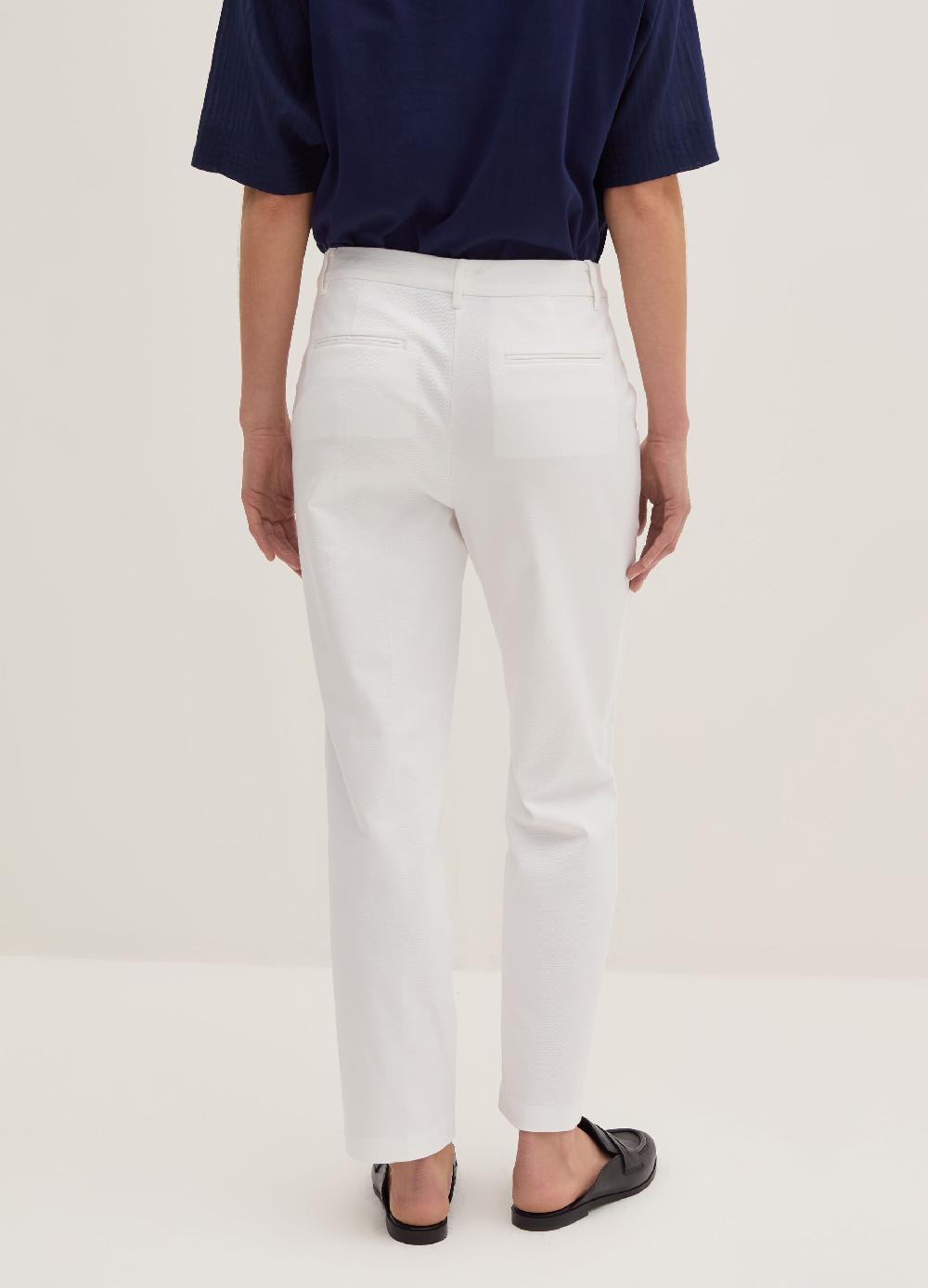 Stefanel Pantalone Crop A Sigaretta In Twill Stretch