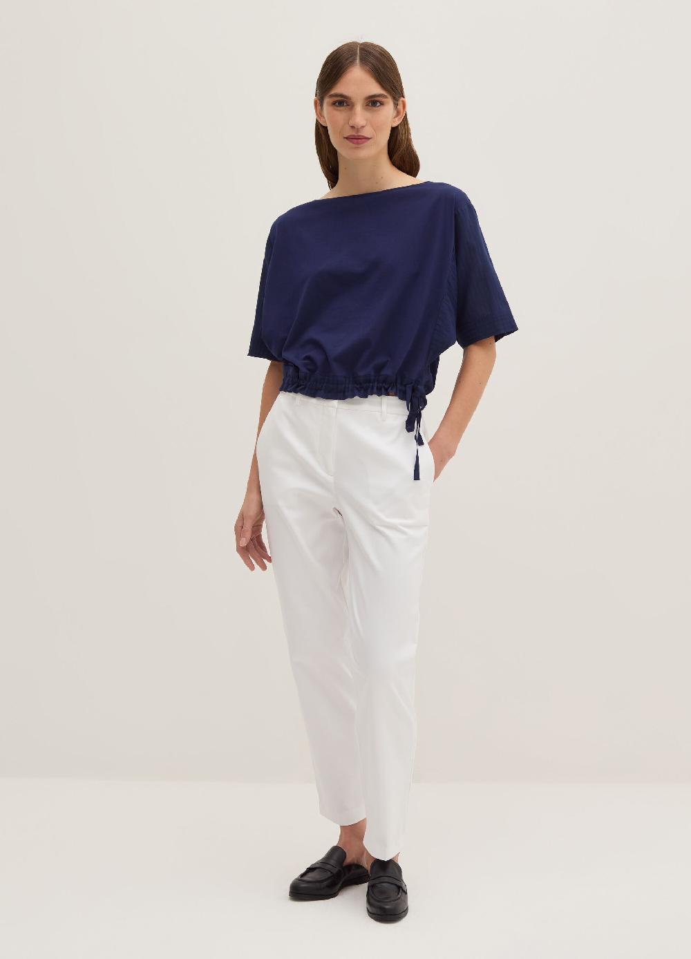 Stefanel Pantalone crop a sigaretta in twill stretch