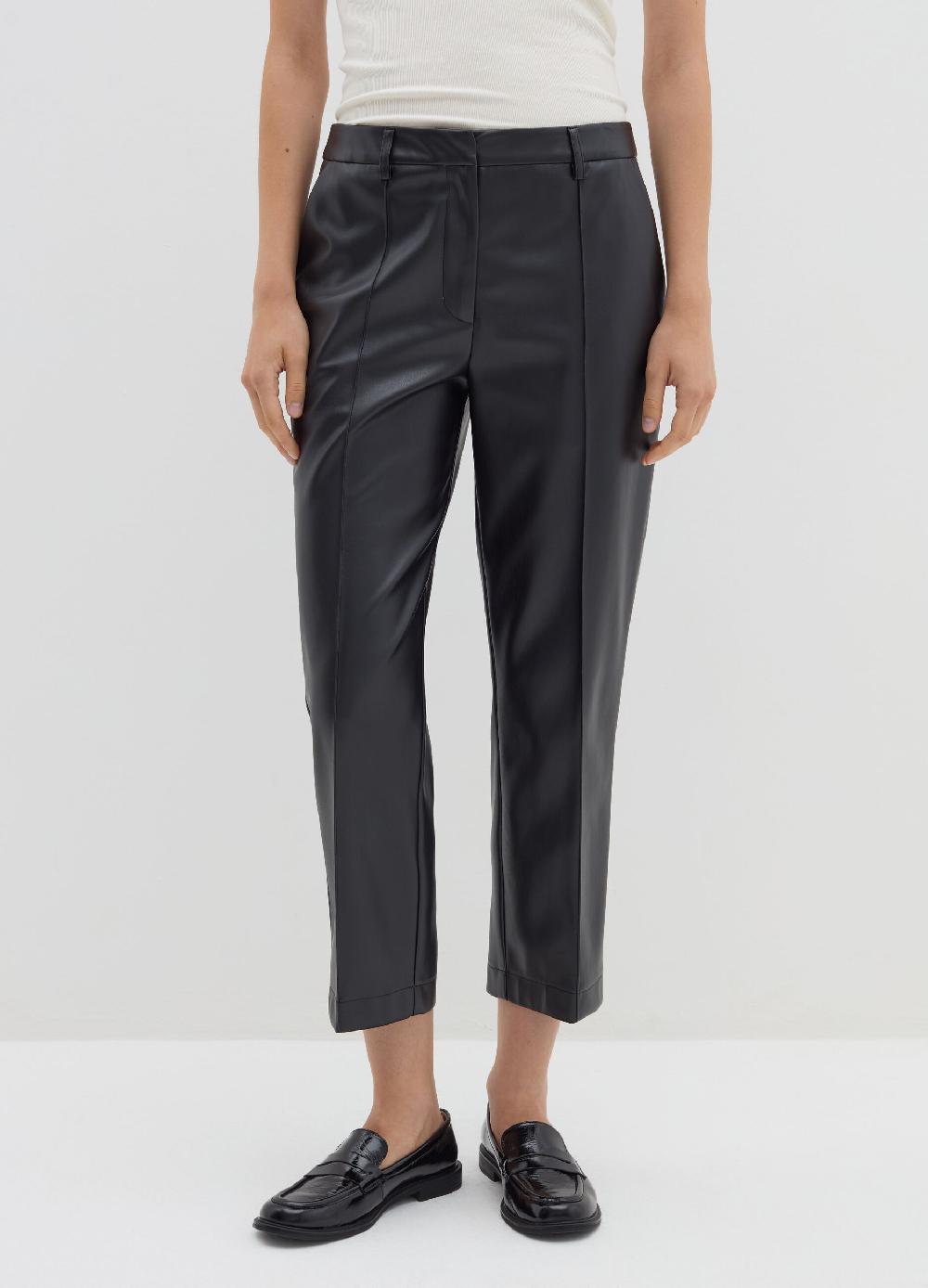 Stefanel Pantalone Cropped A Sigaretta Effetto Lucido