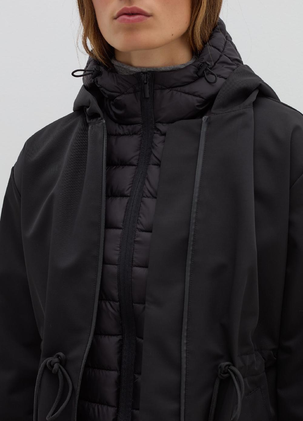 Stefanel Parka In Nylon Tecnico Con Gilet Rimovibile