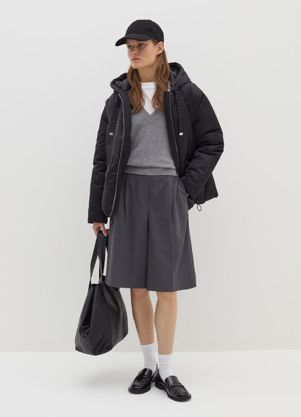 Stefanel Piumino corto effetto satin con maniche staccabili