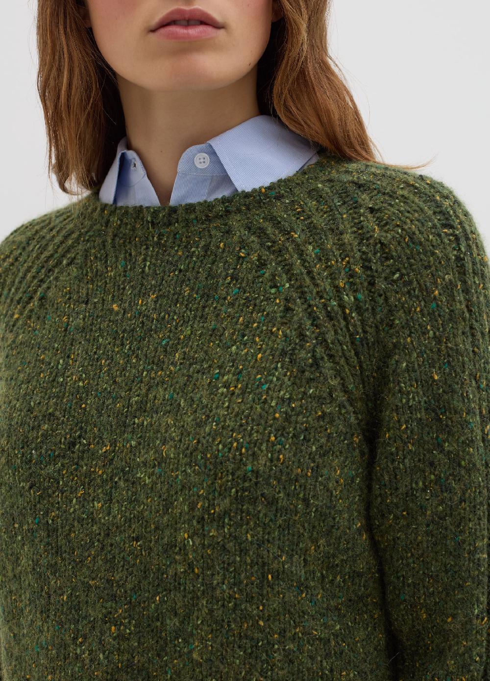 Stefanel Pullover In Filato Bottonato Di Misto Seta