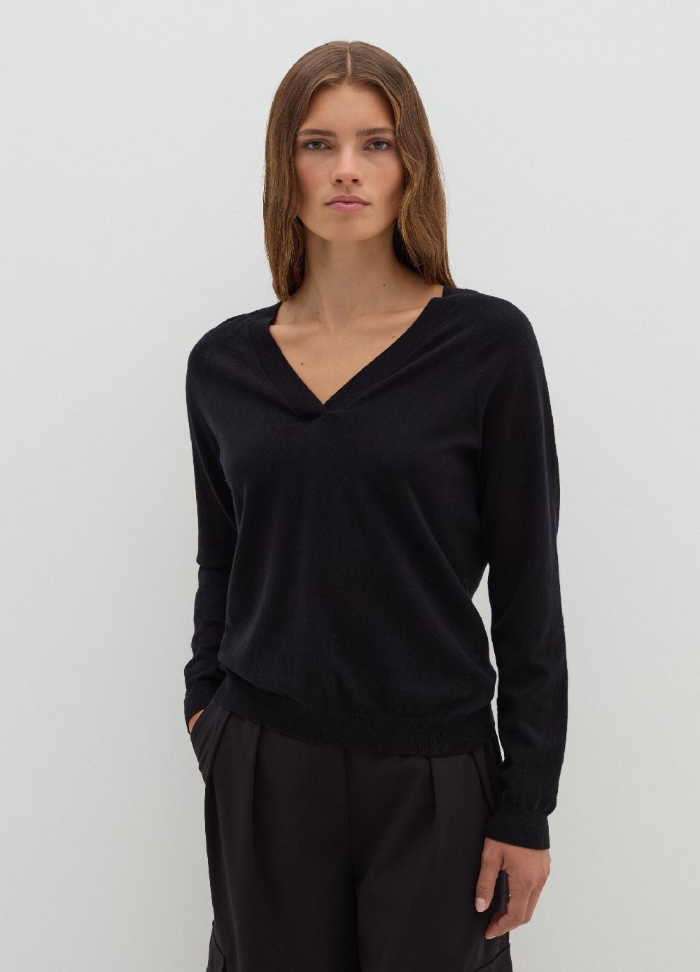 Stefanel Pullover In Lana Cotone E Cashmere Scollo A V