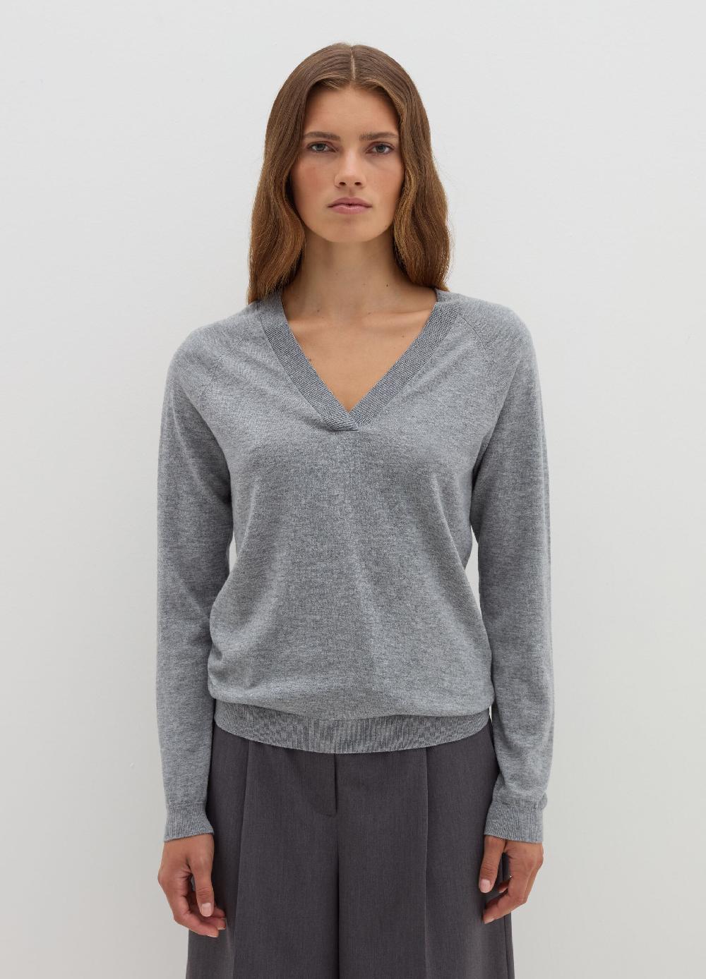 Stefanel Pullover In Lana Cotone E Cashmere Scollo A V