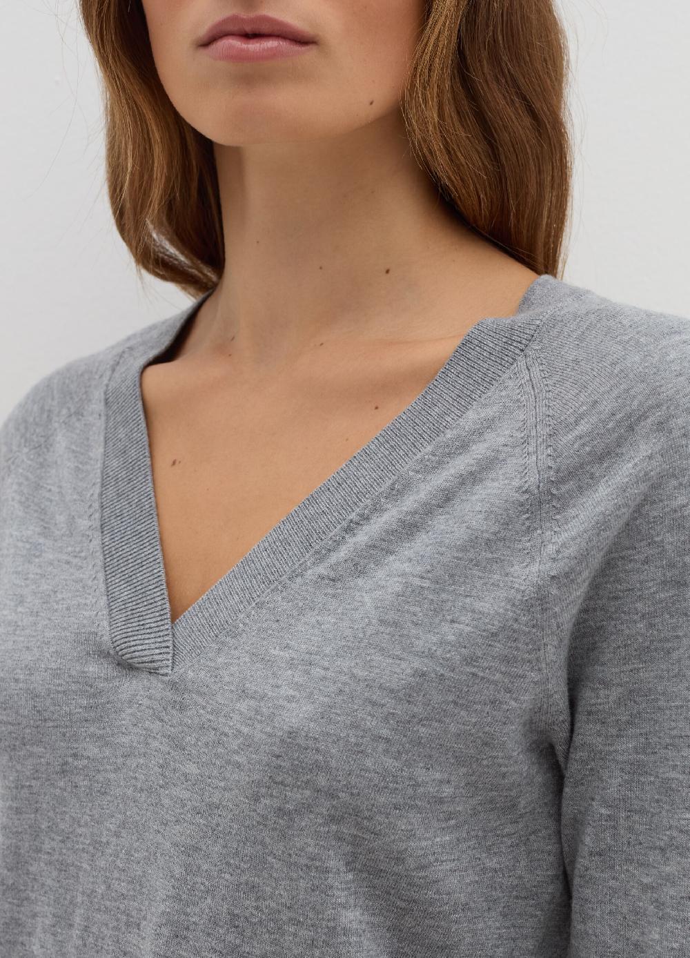 Stefanel Pullover In Lana Cotone E Cashmere Scollo A V