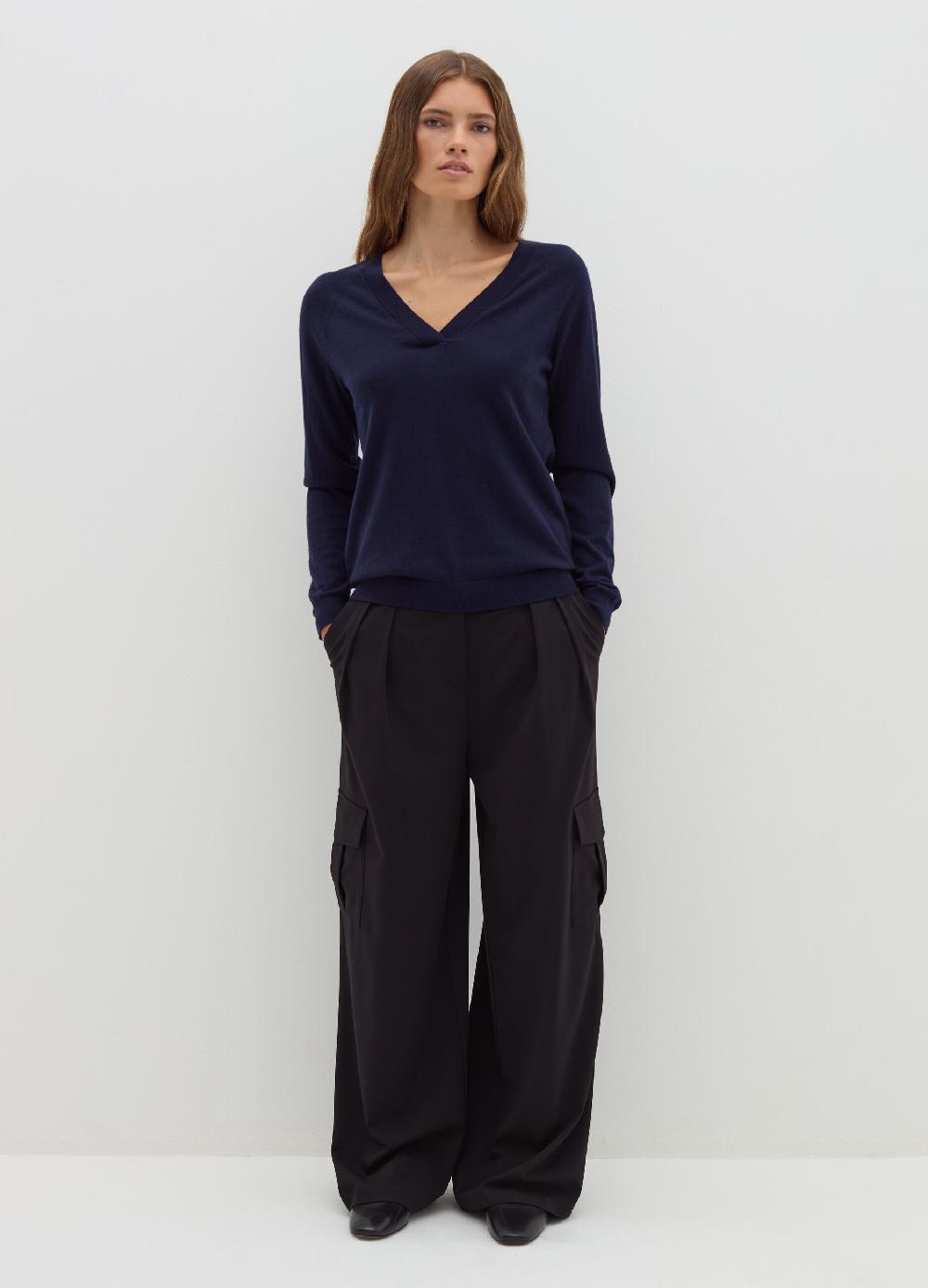 Stefanel Pullover in lana cotone e cashmere scollo a V