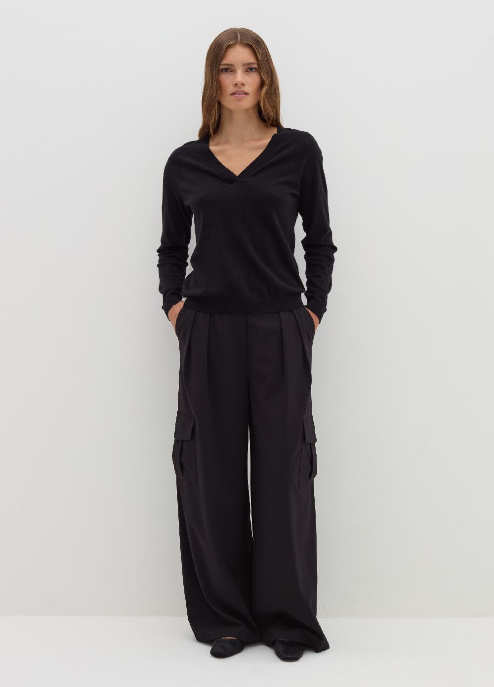 Stefanel Pullover in lana cotone e cashmere scollo a V