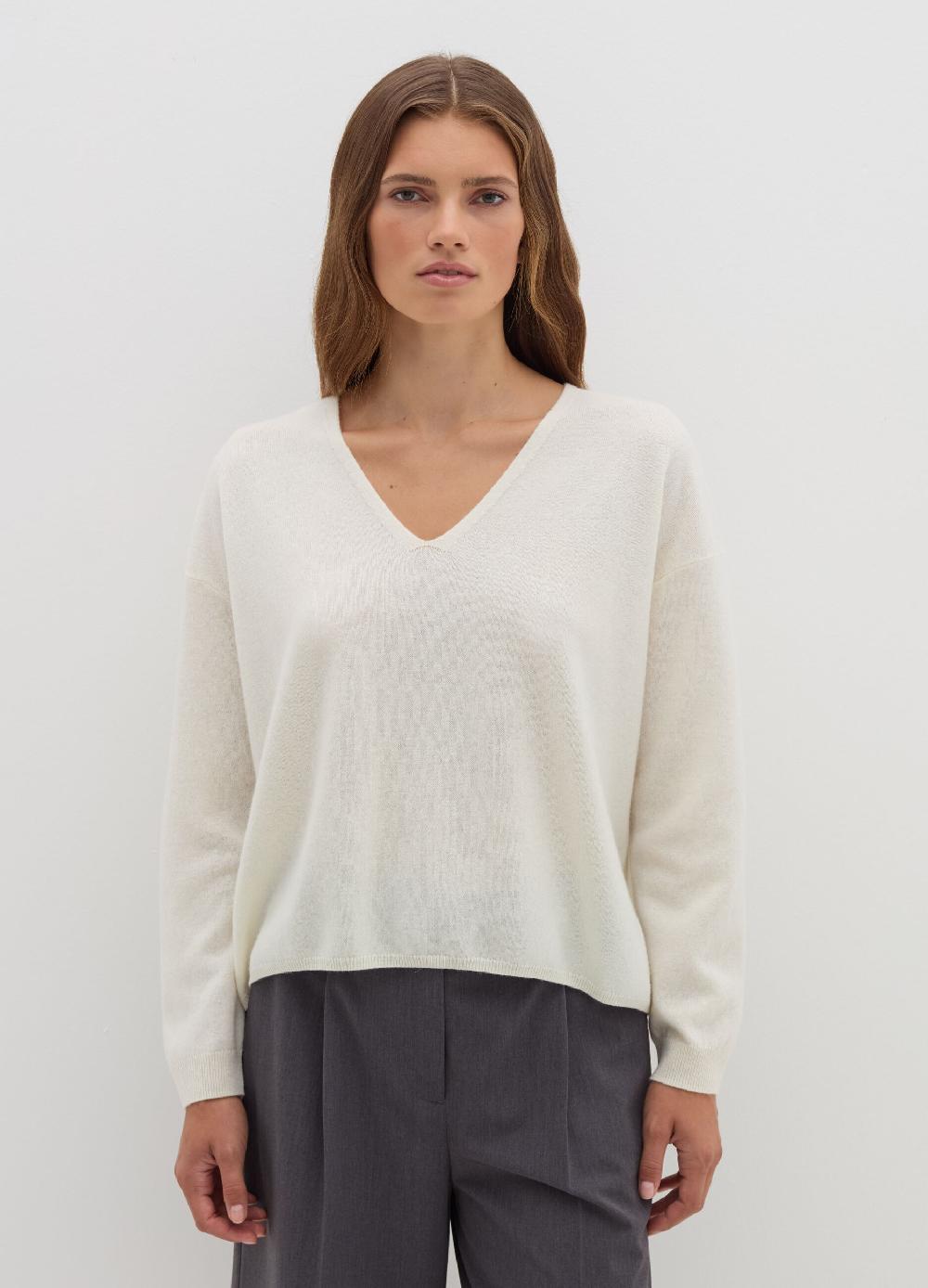 Stefanel Pullover In Lana E Cashmere Con Scollo A V