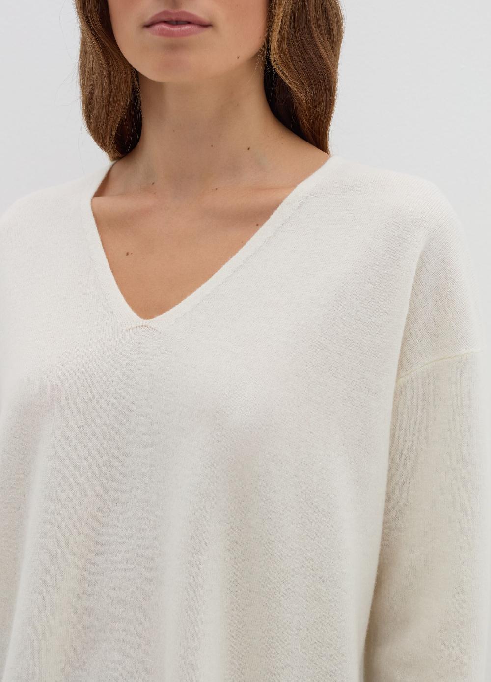 Stefanel Pullover In Lana E Cashmere Con Scollo A V