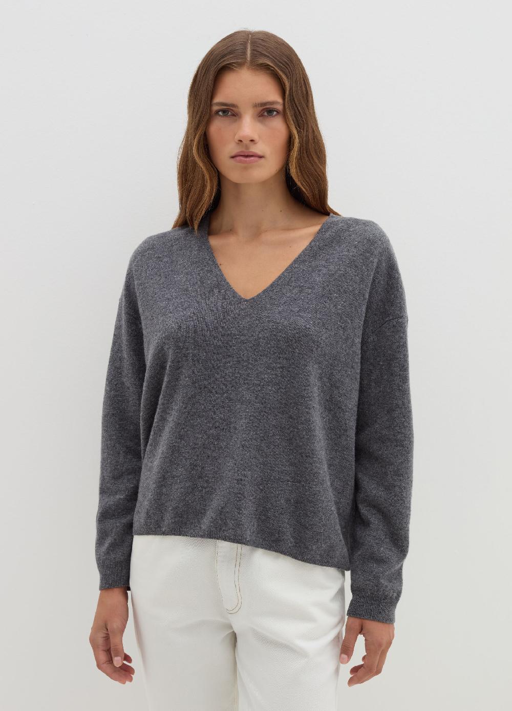Stefanel Pullover In Lana E Cashmere Con Scollo A V