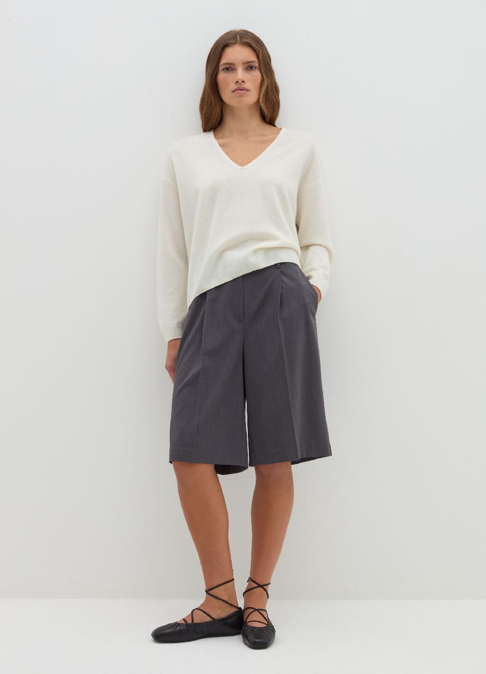 Stefanel Pullover in lana e cashmere con scollo a V