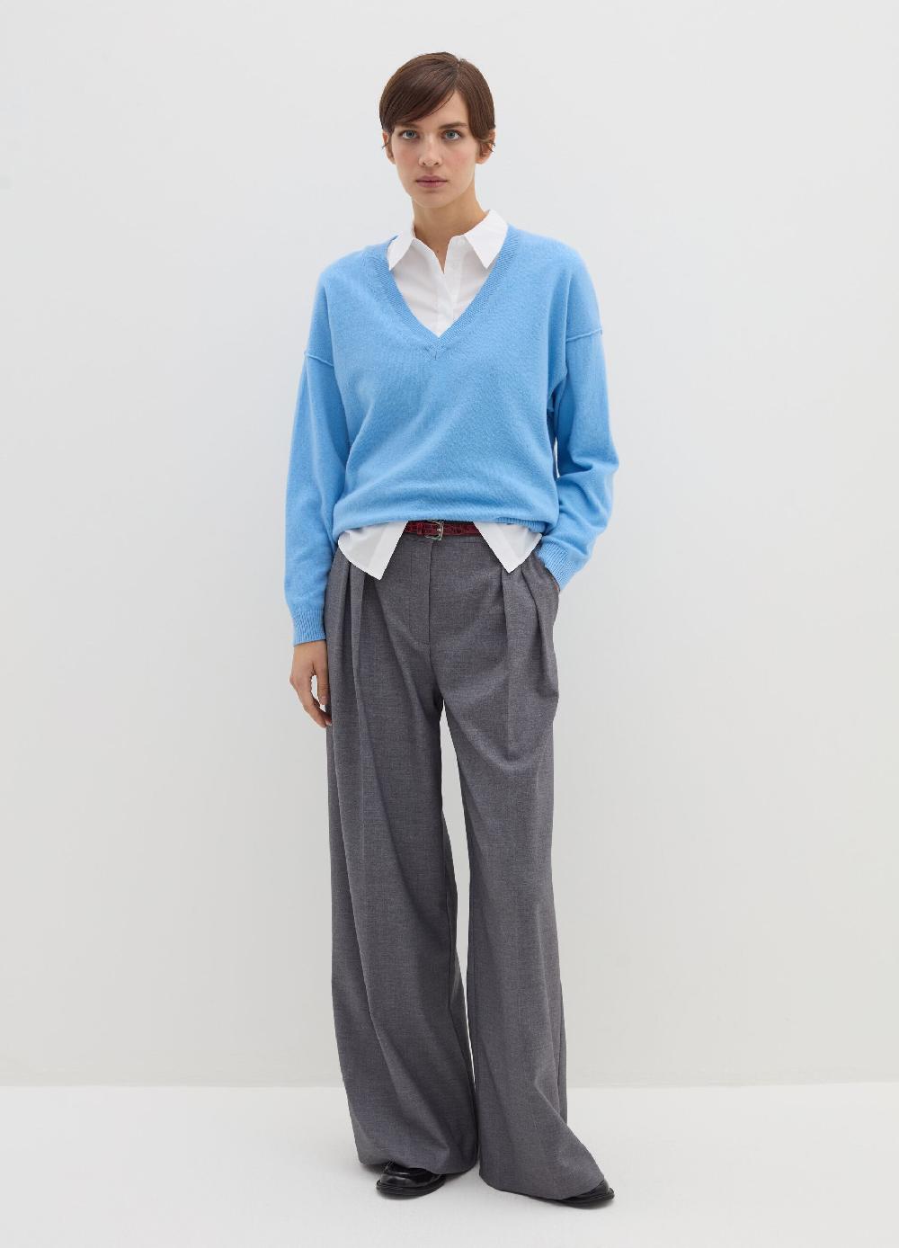 Stefanel Pullover in lana viscosa e cashmere con scollo a V