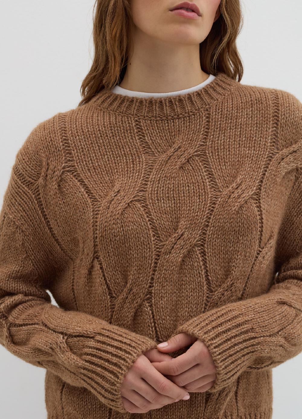 Stefanel Pullover Oversize Con Lavorazione A Treccia