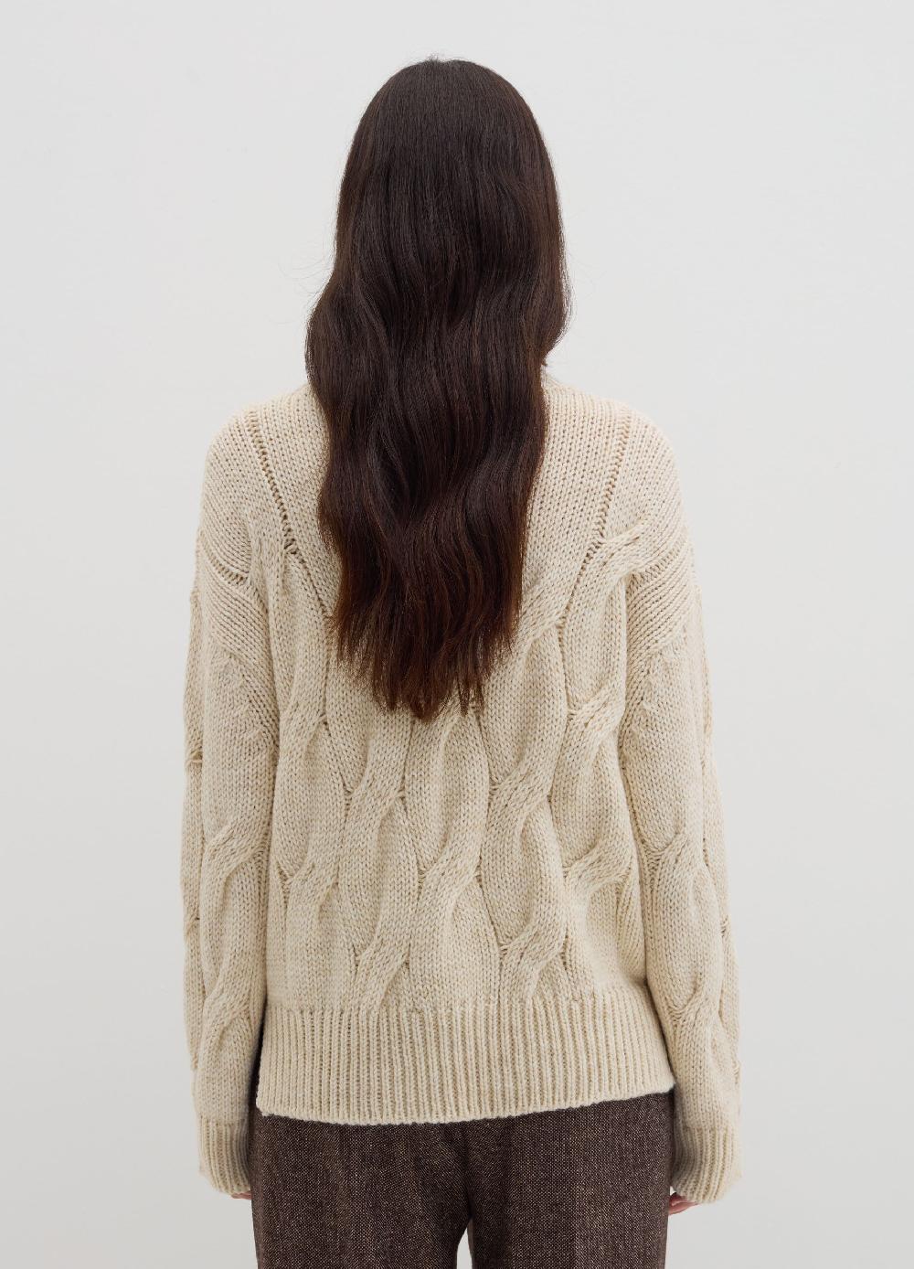 Stefanel Pullover Oversize Con Lavorazione A Treccia