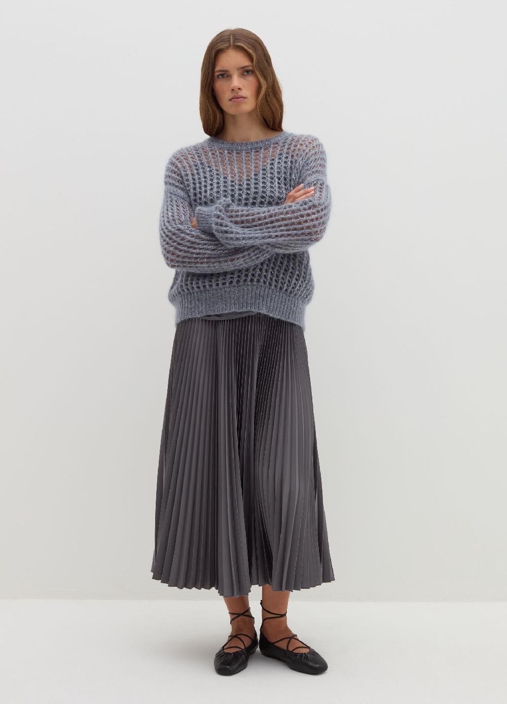 Stefanel Pullover traforato in mohair con micro paillettes