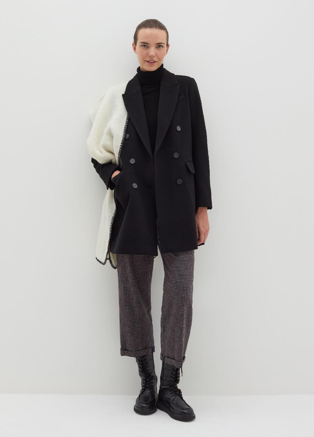 Stefanel Sciarpa in punto cavallo con cuciture a contrasto