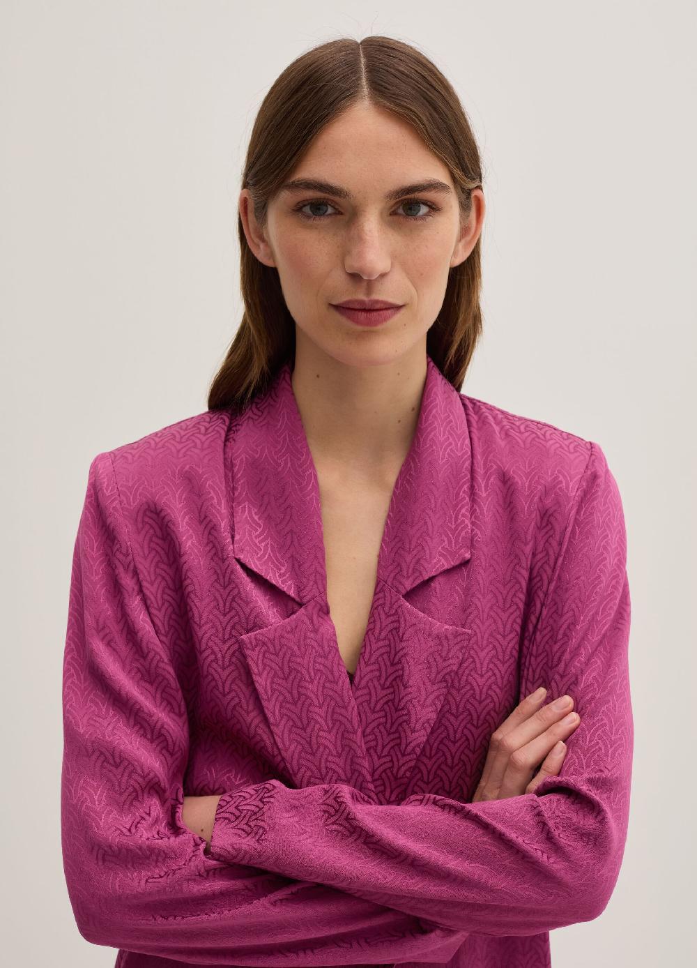 Stefanel Blazer Aperto In Viscosa Jacquard