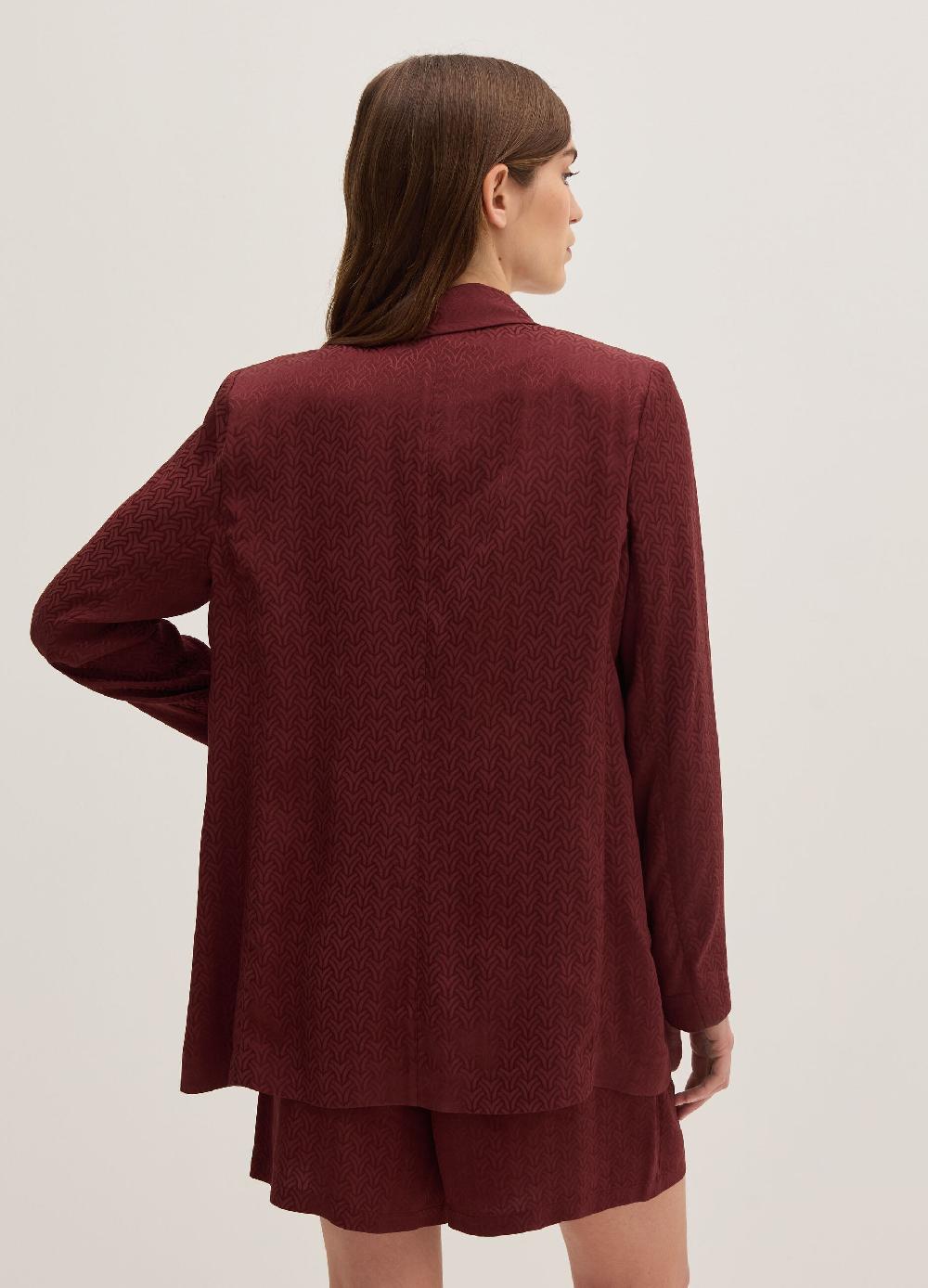 Stefanel Blazer Aperto In Viscosa Jacquard