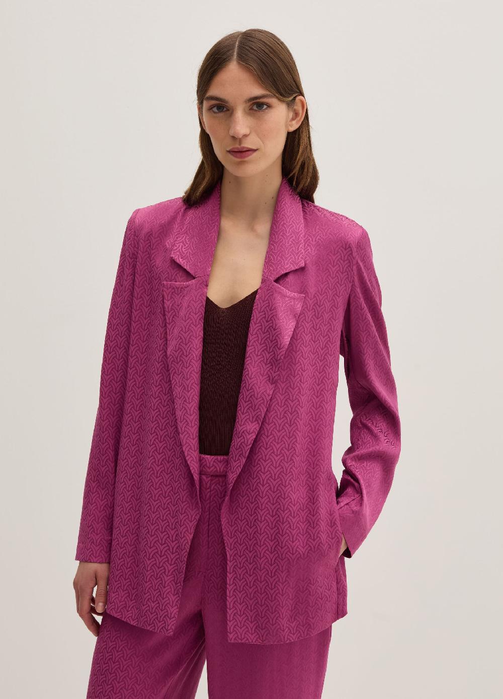 Stefanel Blazer aperto in viscosa jacquard