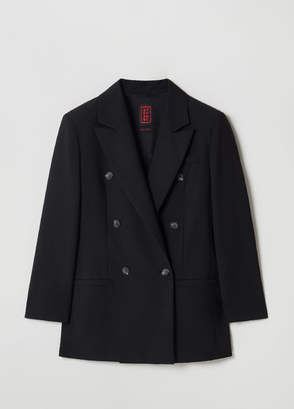 Stefanel Blazer Doppiopetto Con Bottoni Striati