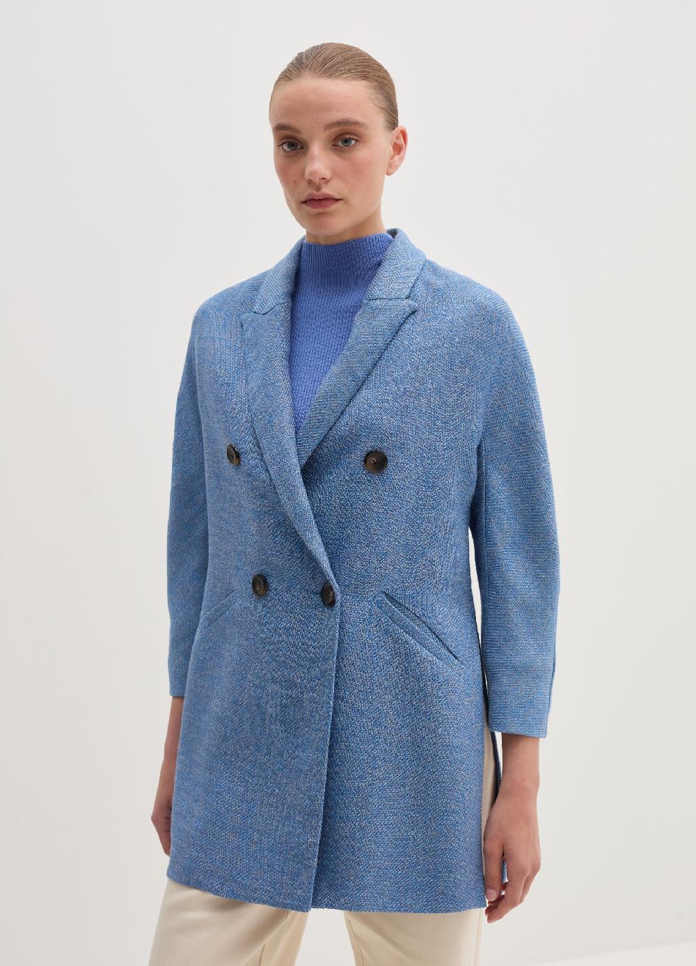 Stefanel Blazer Doppiopetto Con Trama Diagonale