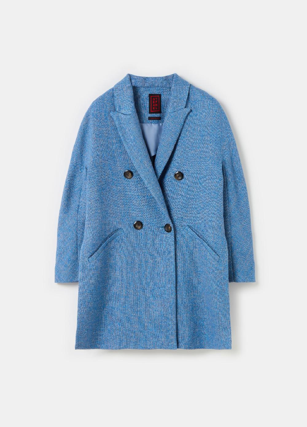 Stefanel Blazer Doppiopetto Con Trama Diagonale