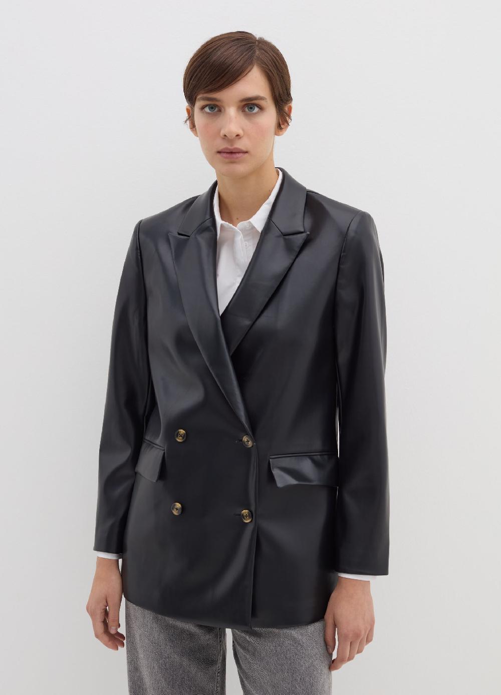 Stefanel Blazer Doppiopetto Effetto Lucido