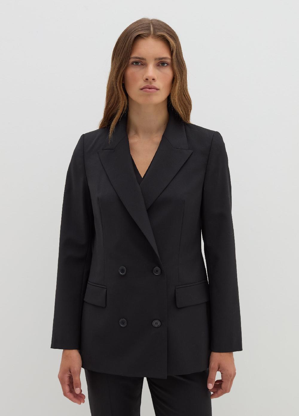 Stefanel Blazer Doppiopetto In Fresco Lana