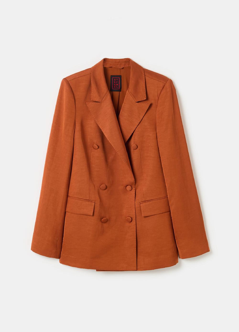 Stefanel Blazer Doppiopetto In Satin