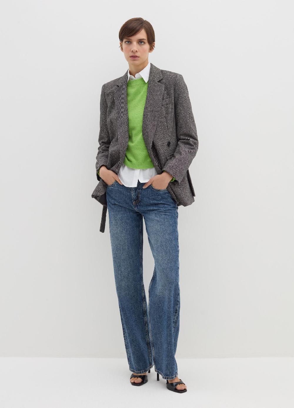 Stefanel Blazer doppiopetto in tweed con cintura